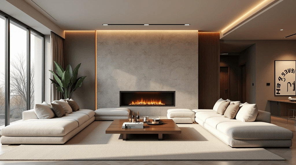 Дизайн вітальні з каміном у класичному стилі: як створити атмосферу гармонії та тепла